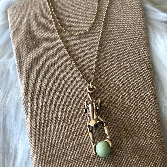 Double Chain Monkey Necklace - Picture 3 of 5